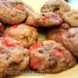 Fresh Strawberry-oatmeal Cookies