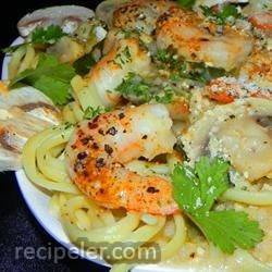 Garlic Shrimp Linguine