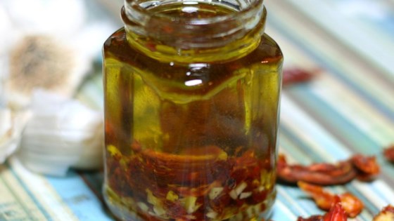 garlicky sun-dried tomato-nfused oil