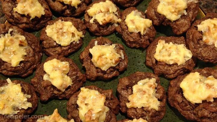 German Chocolate Brownie Cookies