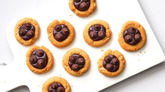 ghirardelli chocolate-peanut butter thumbprint cookies