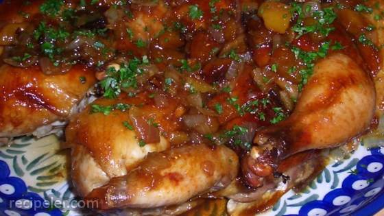 Glazed Cornish Game Hens With Apricot Pistachio Dressing