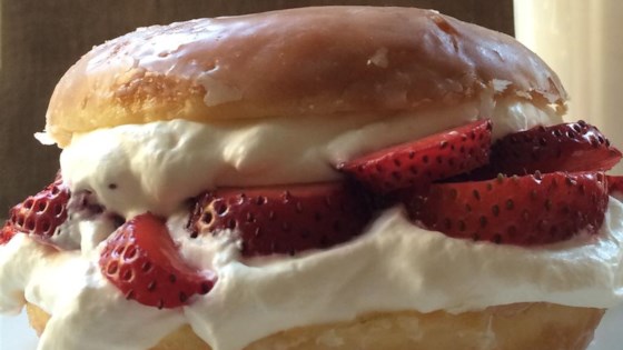 glazed doughnut strawberry shortcake