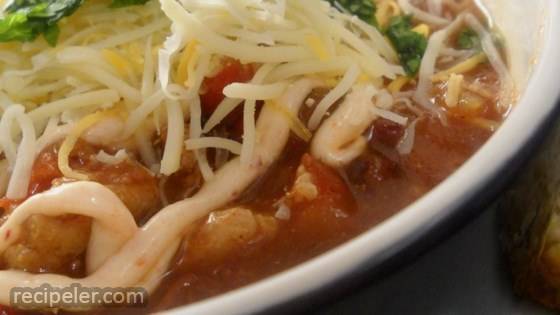 Gobble Gobble Chili with Chipotle Baja Sauce