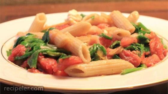 Greek Pasta With Tomatoes And White Beans