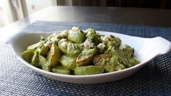 Green Chile Pesto With Roasted Chayote Squash