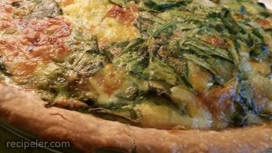 Green Chile Spinach Quiche