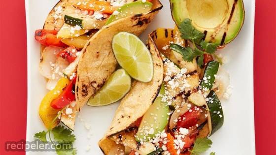 Grilled Avocado and Veggie Tacos