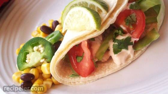 Grilled Fish Tacos with Chipotle-Lime Dressing