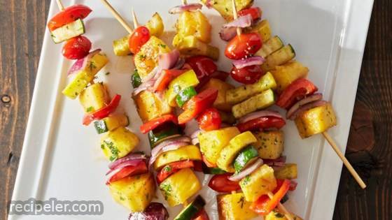 Grilled Fruit and Vegetable Kabobs