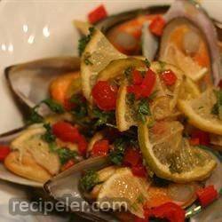 grilled mussels with curry butter