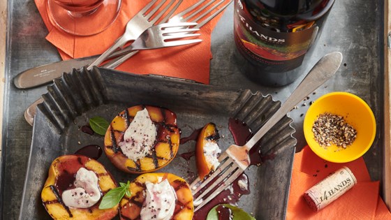 Grilled Nectarines With Goat Cheese
