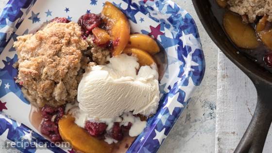 Grilled Peach Cobbler from Dixie