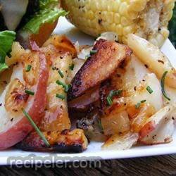Grilled Potatoes and Onion