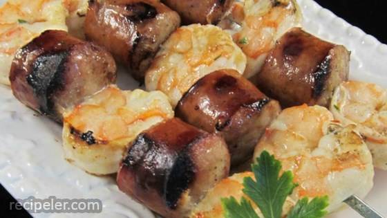 Grilled Shrimp and Sausages
