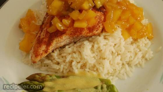 Grilled Spiced Chicken with Caribbean Citrus-Mango Sauce