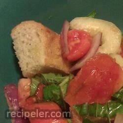 Grilled Tomato, Onion, and Bread Salad