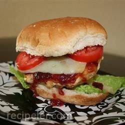 Grilled Turkey Burgers with Cranberry Horseradish Dressing