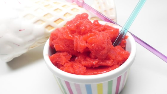 Healthy And Tasty Strawberry Sherbet