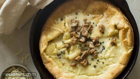 Herb, Sausage, and Cheese Dutch Baby