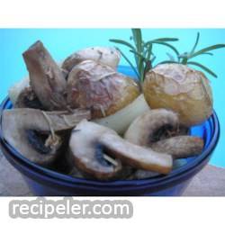 Honey-Roasted Potatoes and Mushrooms