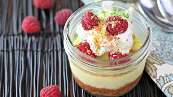 Key Lime And Raspberry Pies In Jars
