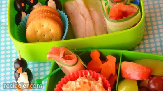 Kids' Turkey and Cream Cheese Spread Bento Box