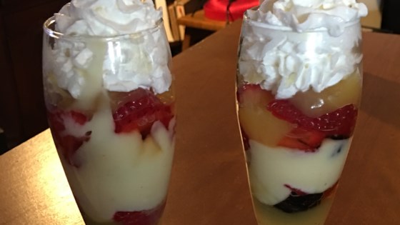 lemon and raspberry trifle in mason jars