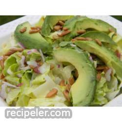 Lettuce, Avocado and Sunflower Seed Salad