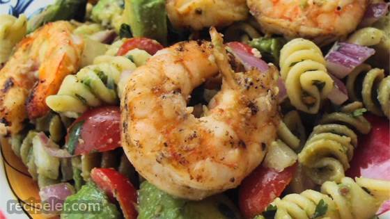 Lime-Shrimp Avocado Pasta Salad