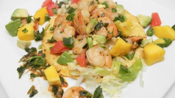 lime shrimp tacos with mango salsa