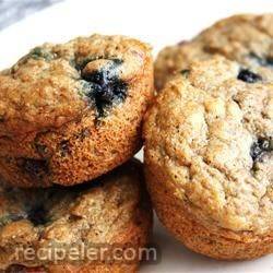 low-fat blueberry bran muffins