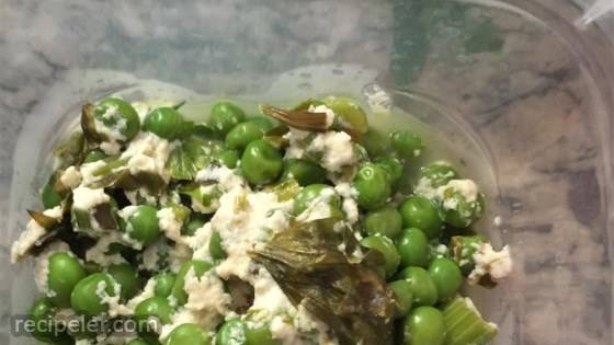 Low-Fat Celery and Peas with Cream