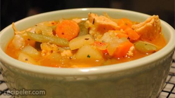 Lower Fat Chicken Vegetable Soup