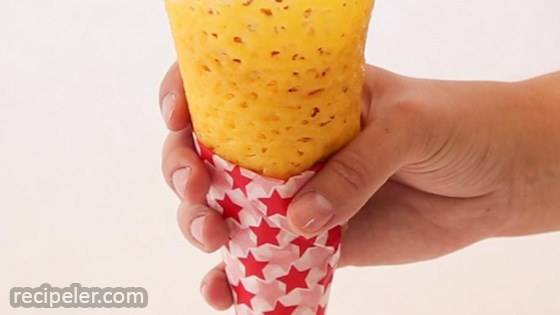 Mac and Cheese in a Cheese Waffle Cone