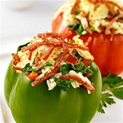 margherita® pepperoni spinach and rice stuffed peppers