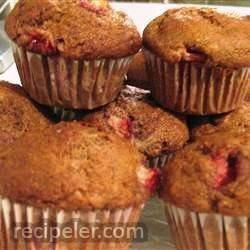 Mimi's Giant Whole-wheat Banana-strawberry Muffins