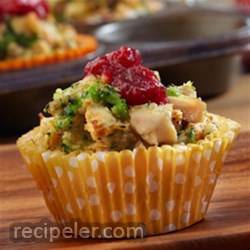 Mini Chicken and Stuffing Cups