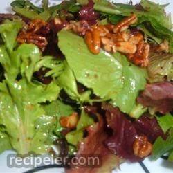 Mixed Greens with Walnut and Roasted Onion Dressing