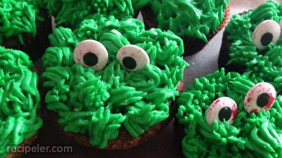 Monster Chocolate Cupcakes for Halloween