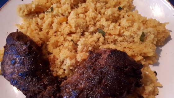 moroccan-spiced pork chops & fruity couscous