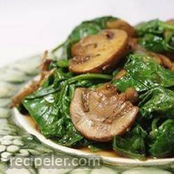 Mushrooms and Spinach talian Style