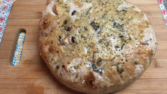 no-knead skillet olive bread