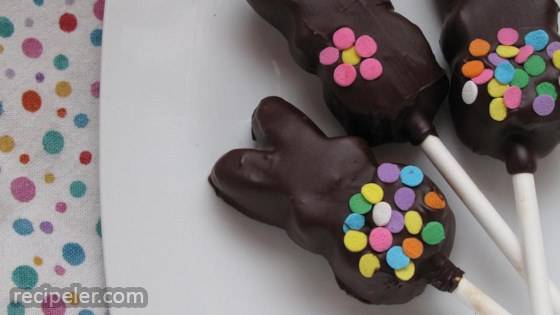 nstant Chocolate Covered Bunnies (On a Stick)