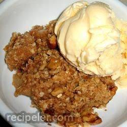 nutty apple crisp