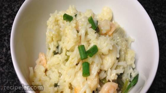 One-Skillet Shrimp and Rice with Spinach and Artichokes