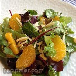 Orange Almond Mixed Green Salad