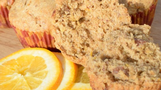 orange-walnut muffins
