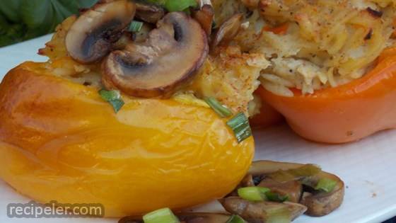 Orzo and Chicken Stuffed Peppers