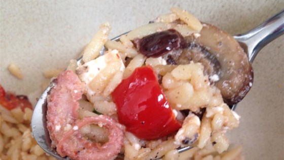 Orzo And Octopus Skillet